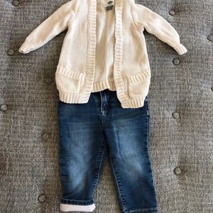 Adorable lined baby gap jeans